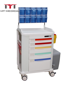 Chariot médical réglable en ABS pour usage médical, chariot d'urgence, chariot <span class=keywords><strong>de</strong></span> soins infirmiers, chariot <span class=keywords><strong>de</strong></span> <span class=keywords><strong>travail</strong></span> CE, prix abordable - Product Image 1