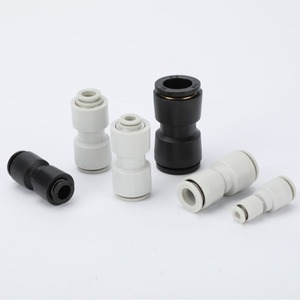 Conector Rápido SIVK KQ2H, Acoplador Recto Reductor de Diámetro para Tubo de Aire de Plástico, Negro y Blanco KQ2H04 0 - Product Image 1