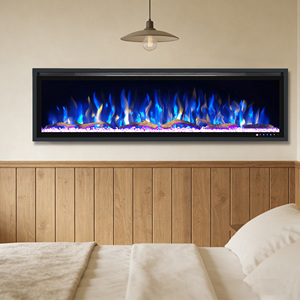 <span class=keywords><strong>Chimenea</strong></span> Eléctrica <span class=keywords><strong>LED</strong></span> de Pared con Función de Atenuación, Llama Decorativa Realista, Grande, con Calefacción para Uso Doméstico - Product Image 1