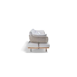 Mobilier d'extérieur moderne <span class=keywords><strong>de</strong></span> luxe pour le <span class=keywords><strong>jardin</strong></span> <span class=keywords><strong>salon</strong></span> d'été ensembles <span class=keywords><strong>de</strong></span> meubles en teck corde tressée tissage canapé en <span class=keywords><strong>bois</strong></span> <span class=keywords><strong>de</strong></span> teck - Product Image 4