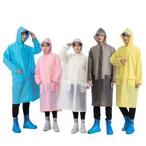 Poncho de pluie transparent épais pour femmes, résistant aux fortes pluies, pour adultes, voyages en plein air - Product Image 1