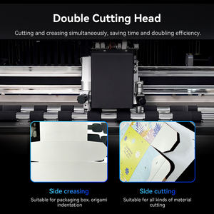 Machine de découpe et de pliage de carton A3 à double tête ZD500 PLUS, alimentation automatique, découpeuse de stickers 1000 pièces avec caméra CCD - Product Image 3