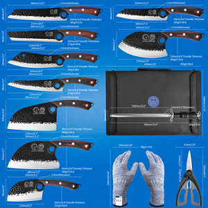 <span class=keywords><strong>Cuchillos</strong></span> <span class=keywords><strong>de</strong></span> Chef para Rebanar Frutas, Hoja Forjada, Acero Inoxidable, Juego <span class=keywords><strong>de</strong></span> <span class=keywords><strong>Cuchillos</strong></span> <span class=keywords><strong>de</strong></span> <span class=keywords><strong>Cocina</strong></span>, Herramientas <span class=keywords><strong>de</strong></span> Corte, Bolsa <span class=keywords><strong>de</strong></span> Tela Portátil - Product Image 2