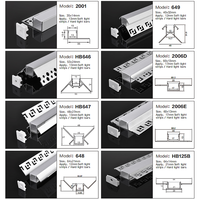 DGLUX Perfiles de Aluminio LED Integrados, Duraderos y Antioxidantes, Barra de Luz Lineal, Luminaria de Extrusión
