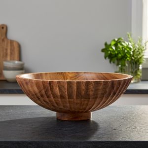 Bol décoratif de luxe en bambou, bord sculpté, fait main, écologique, sans BPA, pièce d'art, pour centre de table de mariage, utilisation à la table, Apex Align - Product Image 4