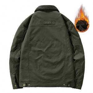 Chaqueta de Invierno para Hombre con Efecto Lavado, Forro Polar y Lana de Cordero, Cálida y Casual, para Dropshipping - Product Image 3