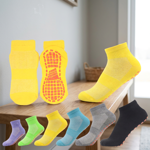 Chaussettes de yoga antidérapantes, longueur cheville, maille respirante, semelle antidérapante pour adultes, vêtements de sport d'été, plusieurs couleurs disponibles - Product Image 3