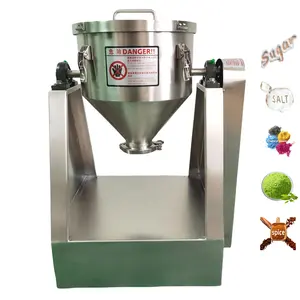 DZJX Hot Sale 2 D 30kg 100kg Dry Powder Variable Speed Rotating Drum Mixer Stainless Steel Rotary Dead-end Drum Mixing Machine