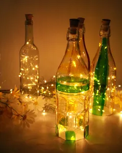 10 Gói Đèn Chai Rượu Vang Năng Lượng Mặt Trời Với Nút Chai 20 Đèn LED Chống Thấm Nước Cho Đám Cưới Fairy Cork Chuỗi Đèn Để Trang Trí Đám Cưới