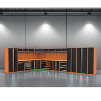 Système d'armoires d'angle pour atelier JZD, armoires à outils modulaires en acier, établi d'atelier avec panneau perforé pour l'organisation des outils