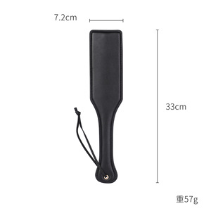 Leather Paddle <b>Set</b> 3 Piece Black SM <b>Bondage</b> Gear Adult Stimulation - Product Image 4