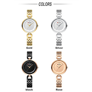 นาฬิกาควอทซ์ผู้หญิงกันน้ำปฏิทินคู่9052นาฬิกาสายสแตนเลสหน้าปัดกลมสำหรับนักธุรกิจ - Product Image 5