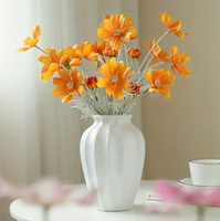 Fleurs artificielles de marguerites de style nordique, fausses fleurs pour intérieur, salon, bureaux, tables basses, tiges simples, fleurs fraîches et minimalistes