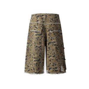 Pantalones Cortos Cargo de Camuflaje al por Mayor, de Algodón Personalizado, de Pierna Recta, Casuales, Desgastados, Bermudas, para Hombre - Product Image 5