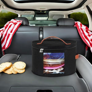 Boîte à chapeaux ronde en feutre grande capacité pour femmes, étui de rangement portable pour casquettes de cowboy, idéal pour le voyage - Product Image 6