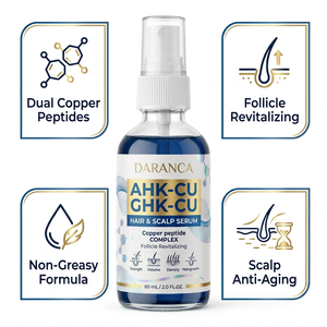 Siero Spray per la Crescita dei Capelli con Etichetta Privata, 5% Ahkcu Ghkcu, Peptidi di Rame Blu Ahk-cu e Ghk-cu, Cura dei Capelli allo Zenzero - Product Image 4