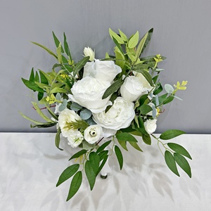 GNW, impresionantes ramos de novia artificiales personalizados, flores atadas a mano, mezcla de realismo con durabilidad, sin marchitamiento decorativo - Product Image 6