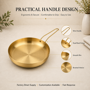 Assiette ronde en acier inoxydable 201, dorée ou argentée, avec poignée, 18/20 cm, pour restaurant, hôtel, restauration, vente en gros - Product Image 3