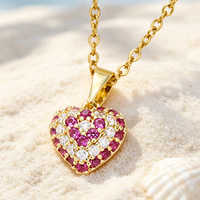 Colliers pendentifs micro-pavés CZ tendance série Magenta H171, design œil/cils, délicat, avec breloque étoile/trèfle pour femme