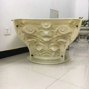 الزخرفية جولة عمود روماني العمود رئيس الرأسمالية تصميم الخرسانة العفن - Product Image 4