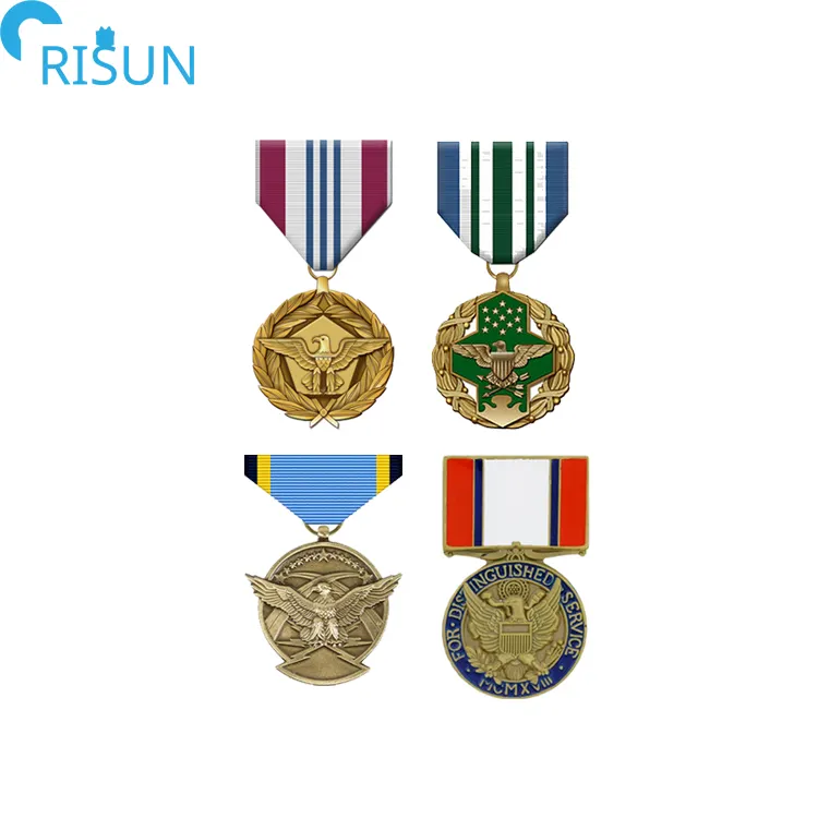 Medalhas militares de guerra dos estados unidos, fabricante de china guerra eua medalhas militares logotipo personalizado metal 3d prêmio de guerra pinos na caixa com fita para venda