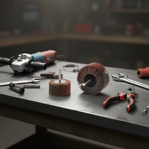 Meule à lamelles Fervi en oxyde d'aluminium sur tige en tissu, axe de 10 mm - Product Image 3