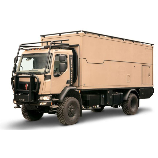 Expedition 4x4 Caravan Off-Road Long Bed Camper Truck Camper with Slide Out Mini Kitchen Bathroom  Overland Customized Camper RV