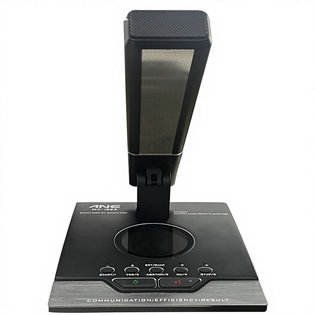 Analog Wired Square Pole Support Speaker Conference Delegate Unit with Microphone Accessories Digital Network Microphone Unit