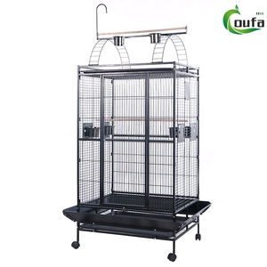 Cage à oiseaux en métal robuste, revêtement poudré, résistante aux UV, <span class=keywords><strong>anti</strong></span>-chute, base large, ventilation complète, pour patio, jardin, <span class=keywords><strong>maison</strong></span> - Product Image 1