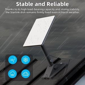 Support de montage en aluminium pour Starlink Mini, pivotant à 360°, réglage de la pente à 90°, support de toit étanche pour Starlink Mini, pour utilisation en extérieur - Product Image 5