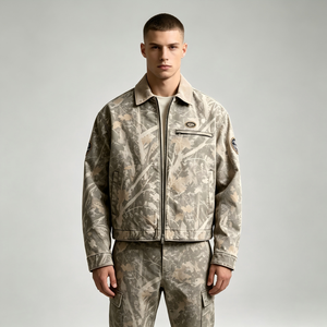 Custom <strong>Camo</strong> Outdoor <strong>Jacket</strong> Manufacturer Private Label Camouflage Workwear <strong>Jacket</strong> <strong>Men</strong> Streetwear Canvas <strong>Jacket</strong> OEM Factory - Product Image 3