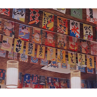 Fanions et drapeaux suspendus en polyester de style japonais personnalisés, mini-drapeaux, impression numérique avec logo personnalisé