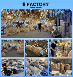 แท่นวางดอกไม้โลหะสีทอง LEDA Luxury ขนาดและสีตามสั่ง สำหรับงานแต่งงาน งานเลี้ยง และงานปาร์ตี้ - Product Image 6