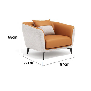 Yazhi thiết kế đơn giản sofa đặt hiện đại ý tối giản da văn phòng ghế sofa đặt kinh doanh tiếp tân giải trí đồ nội thất - Product Image 6