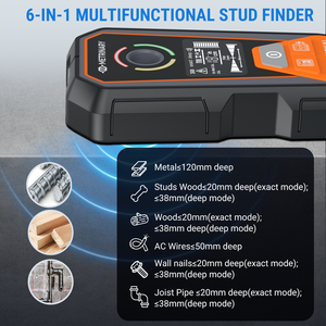 Détecteur de montants en bois LCD HD, détection de métaux, mesure de la profondeur des câbles sous tension 38mm - Product Image 2