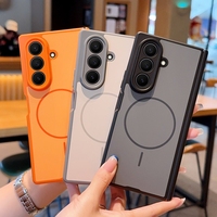 Étui de téléphone en PC avec charge sans fil, double compartiment magnétique, axe central, finition mate, pour Color Blocking, compatible ZFold 8Ultra Zfold6