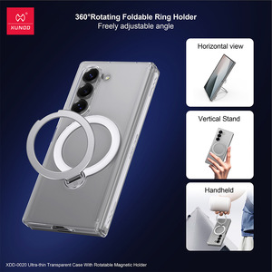 <span class=keywords><strong>XUNDD</strong></span> เคสโทรศัพท์ Samsung Galaxy Z แบบพับ7ได้หรูหราพร้อม ° กระจกแม่เหล็กปรับขาตั้งได้สำหรับปกหลังพับได้5 6 - Product Image 6