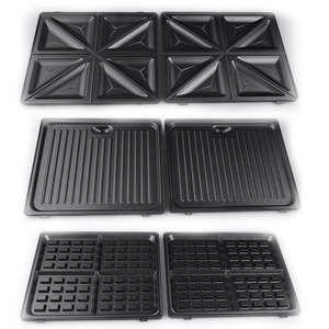 Máquina para hacer sándwiches y gofres 2 en 1 Dsp Dansong, con revestimiento antiadherente, para desayunos, parrilla eléctrica multifuncional - Product Image 5