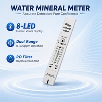 Medidor Digital de TDS para Agua, Doble Rango 0-400ppm, Pantalla LED de 8 Dígitos, Indicador de Reemplazo de Filtro RO para Control de Calidad del Agua Potable