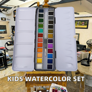 Ensemble de peinture aquarelle léger et portable de 24 couleurs vives pour les jeunes <span class=keywords><strong>artistes</strong></span> et amateurs - Product Image 5