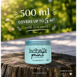 34 AQUAMARINE 500 ml LaChalk the evolution of <b>chalk</b> paint Where <b>chalk</b> meets resin: Hybrid <b>Chalk</b> Resin Paint made in Italy - Product Image 2