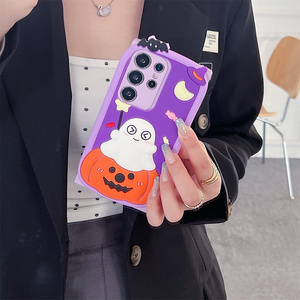 Funda de Teléfono con Diseño de Calabaza Fantasma de Halloween para Samsung <span class=keywords><strong>Galaxy</strong></span> S26 Ultra S25 S24 A57 A56, Funda Protectora de Silicona Suave y Flexible - Product Image 2