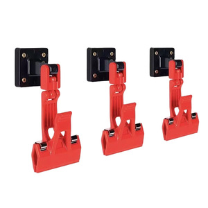 Yuchi Car Floor Mat Cleaning Clip Wall Mounted Universal Adjustable 3Pcs Red <b>Plastic</b> <b>Hook</b> Tool Set - Product Image 1