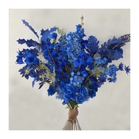 Multicolore-bleu foncé Flores artificielles feuille de chou pour la décoration de mariage
