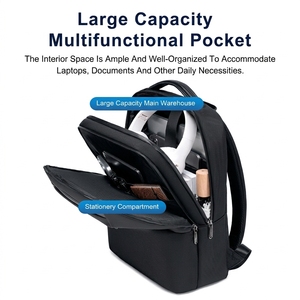 Mochila Arctic <span class=keywords><strong>Hunter</strong></span> para Hombre, Impermeable, para Portátil, con Puerto de Carga USB, Cierre de Cremallera de Poliéster, Correa con Amortiguación de Aire - Product Image 3
