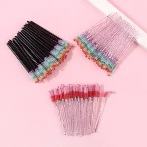 Nova Chegada Dupla Cor Descartável Cílios Mascara Wands Lash Brushes Colorido Personalizado