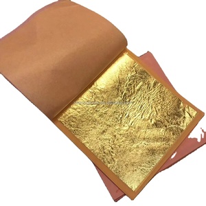 Lámina de Oro Puro Comestible de 9.33*9.33cm, Decoración de Estatua de Buda, Hojas de Oro para Decoración - Product Image 1