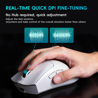 MLOONG MX300 Mouse Gaming Nirkabel Ultra-Ringan 1K Polling Rate 16000 DPI Mouse Gaming yang Dapat Diprogram dengan Dock Pengisian Daya