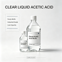 Acide acétique glacial industriel fiable 99,5% CAS 64-19-7 UN2789 Livraison rapide Directement de l'usine
