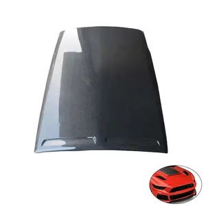 Langyu Car Modification Accessories Front Bonnet Carbon Fiber Engine Cover Fit For Ford Mustang Engine Hood